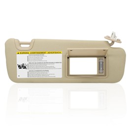 Passenger Right Side Sun Visor Replacement Compatible with Toyota Highlander 2014 2015 2016 2017 2018 2019 Replaces# 74310-0E074-A0 Color Flaxen