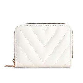 Women's Genuine Leather Accordion Card Holder - Slim RFID Blocking Wallet with 10+ Card Slots, Compact Travel Essentials​ (White)