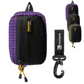 EDC Multi-Purpose Pouch, Utility Tool Bag for Men, Lightweight Small Tactical Pocket, Portable Nylon Molle Compatible Military Utility Pouch for Everyday Carry, Outdoor Camping (Purple)