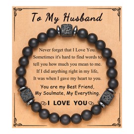 PINKDODO Husband Gifts from Wife, Husband Bracelet Christmas Valentines Birthday Gifts for Him