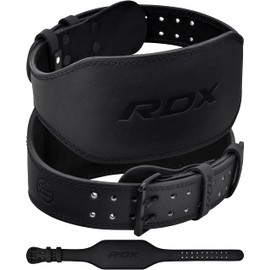 RDX Weight Lifting Belt for Fitness Gym - Adjustable Leather Belt with 6” Padded Lumbar Back Support - Great for Bodybuilding, Functional Training, Powerlifting, Deadlifts Workout & Squats Exercise