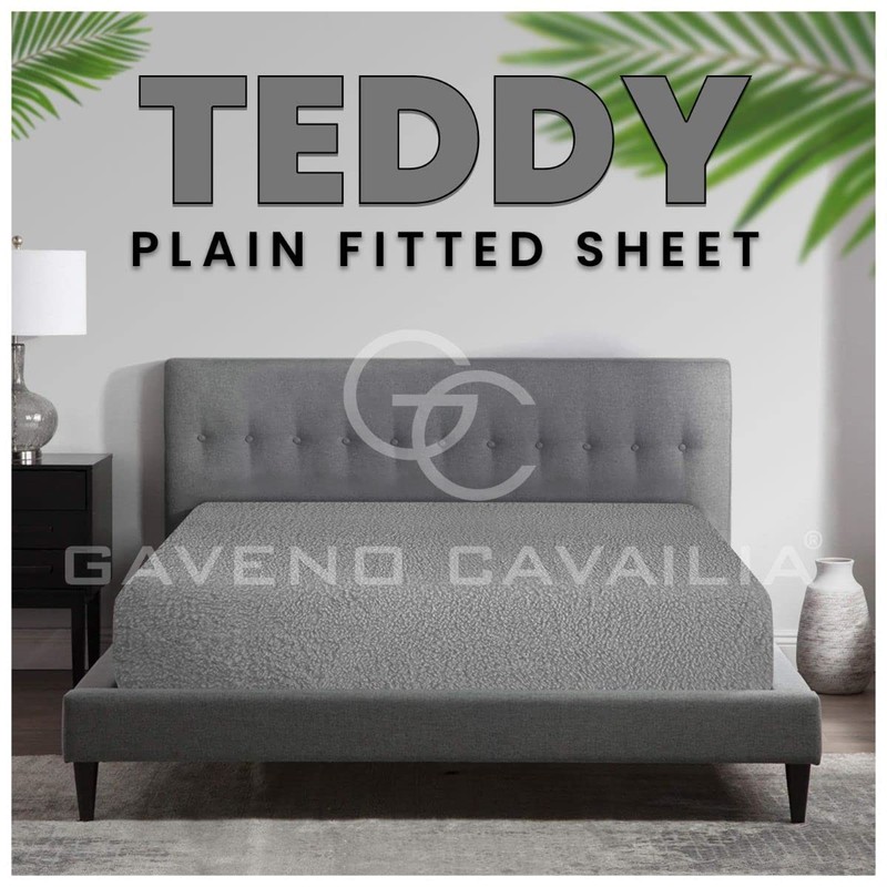 Teddy Bear Fleece Single Fitted Sheet, Single Bed Sheets Plain