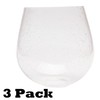 Seeded Bubble Glass Lamp Shade, LEDupdates 3 Pack Oversize Clear