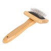 Macrame Comb, Bamboo Smoothly Curves Quick Brushing Dog Slicker Brush