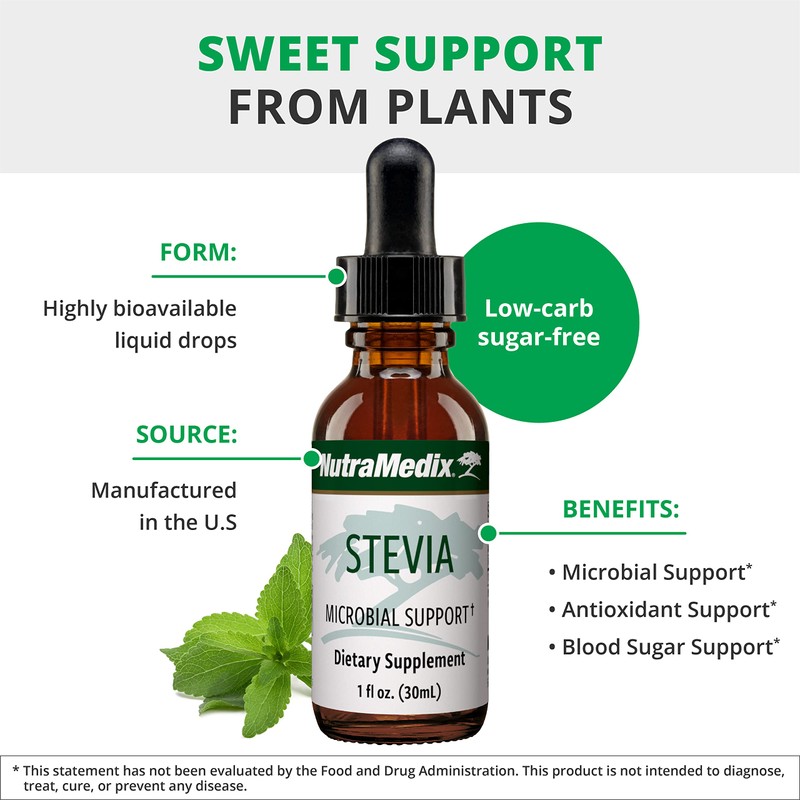 NutraMedix Sweet Leaf Stevia Liquid Drops - Sugar Free Sweetener