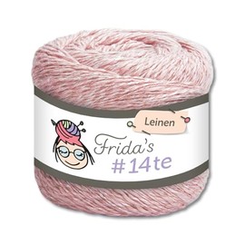 Frida's Wollhaus Frida's 100 g #14te Linen Summer Yarn, Crochet, Knitting Wool Yarn, 40 Colours (7321 | Orchid)