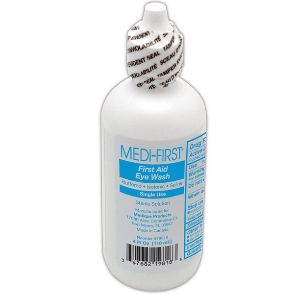 MAGID Medi-First Eye Irrigation Solution | 4 Ounce Plastic Bottle