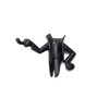 PELEG DESIGN Mr. Brooman-Dustpan Holder & Broom Black Hanger, 2.9
