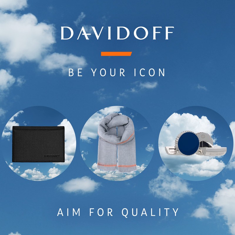 DAVIDOFF Paris Cufflinks - Exclusive Rhodium Plated Brass Cufflinks with