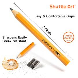Shuttle Art 360 Pack #2 HB Golf Pencils, Wood-cased 3.5” Mini Pencils Bulk, Pre-sharpened Small Pencil for Kids Teachers Writing Marking Sketching, Classroom Essentials, Back to School Supplies