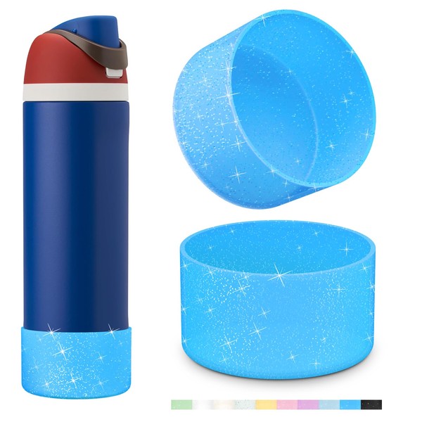 yoelike 2PCS Glitter Silicone Boot for Owala Water Bottle 24