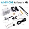 SprayMagic Airbrush Kit with Air Compressor, 50PSI Dual-Action Gravity Air