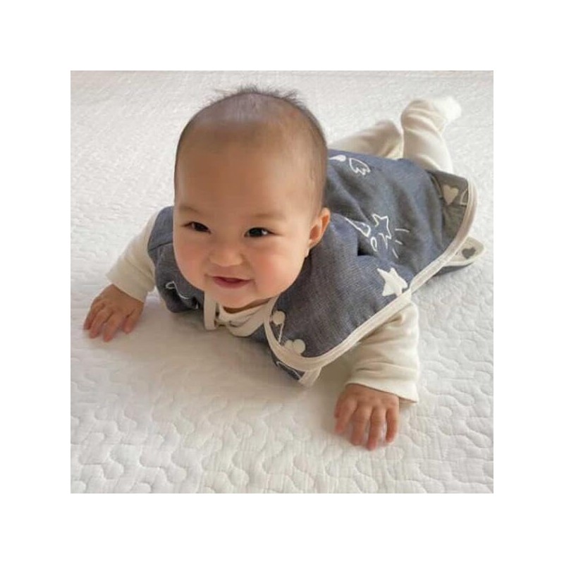 Angel R661 Baby 6-Layer Gauze Sleeper, Made in Japan, Baby