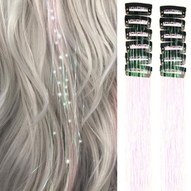 Sarannala Paquete De 12 Extensiones De Cabello Con Clip De 24 Pulgadas, Color Rosa Huevo Brillante, Resistentes Al Calor, Accesorios Para Niñas Y Mujeres (24 Pulgadas, 12 Huevo Rosa 24 Pulgadas