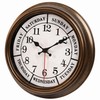 45MinST 12 Inches Retro Wall Clock,Day of The Week Wall