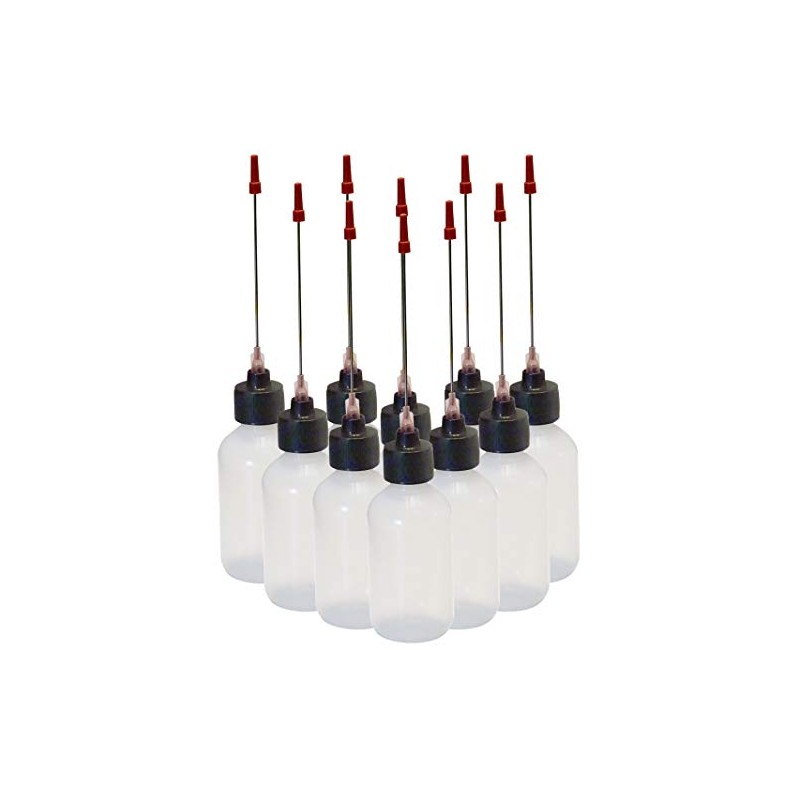 Liberty Products 10-2oz Plastic Squeeze Bottles 2" Stainless Applicators