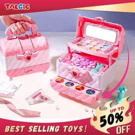 Magic Pink Kid's Handbag for Kids Aged 3, 4, 5, 6 Years Old Multi-layered Kid's Makeup Tools:_Magic handbag