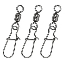 Craftsboys Fishing Speed Clips, Stainless Steel Quick Change Swivel Snap for Lures (#2 (37LB) 50PCS)