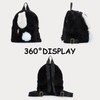 Jywmsc Cute Plush Rabbit Ears Backpack for Teen Girls Fluffy