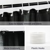 Gibelle Black Grey Shower Curtain Set for Bathroom, Cool Glass