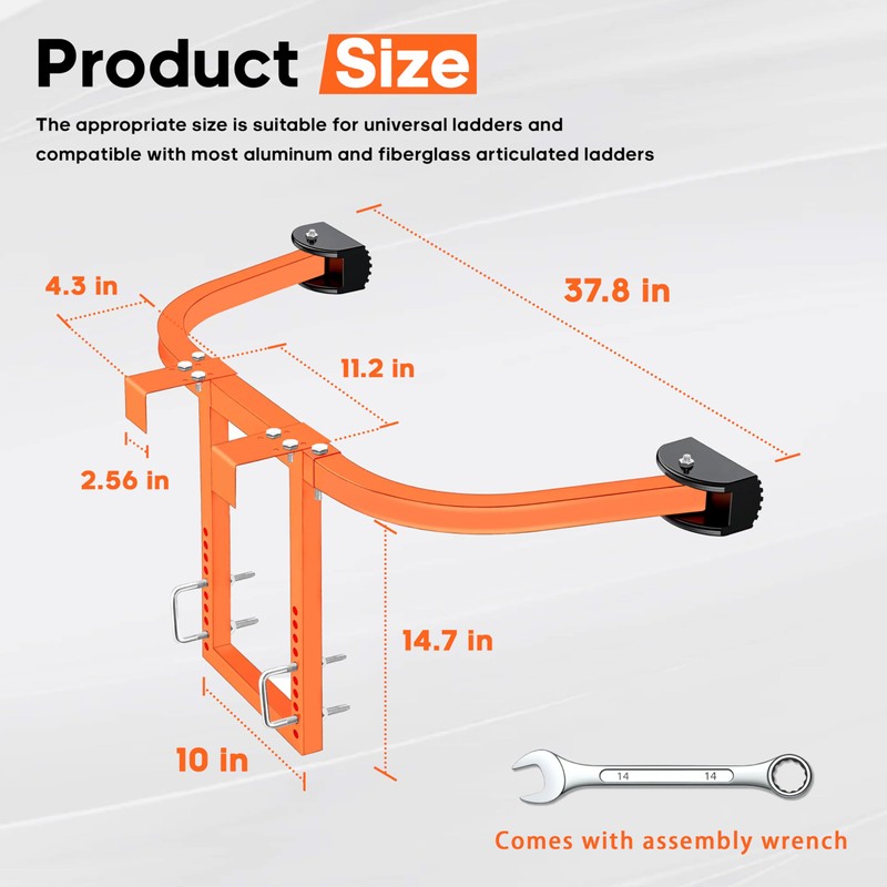 VONLX Ladder Stabilizer Accessory for Roof Gutter, roof Ladder stabilizer