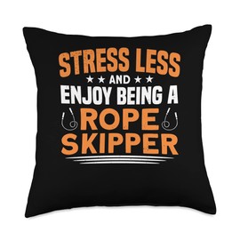 Enjoy Being A Rope Skipper Jump Rope Skipping Throw Pillow