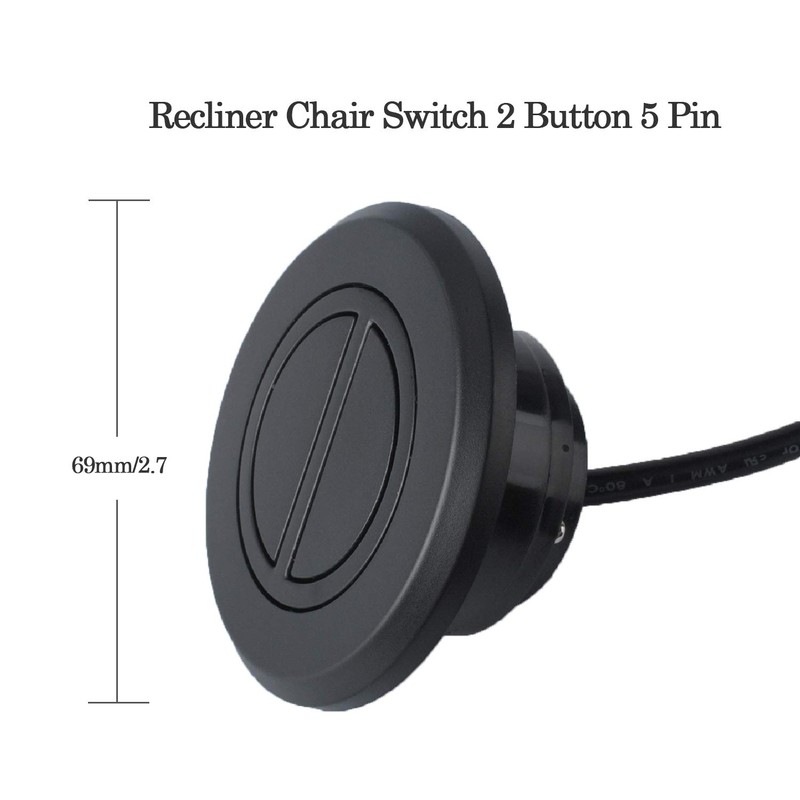 Podoy Recliner Switch with 2 Button 5 Pin Plug Universal
