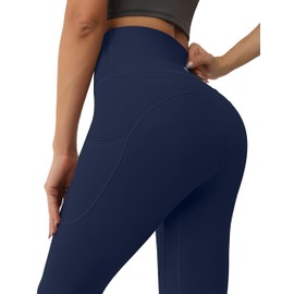 Leggings de Cintura Alta Entrepierna Pantalones de Yoga para Mujer con Bolsillos, Control de Abdomen, Levantamiento de Glúteos Leggings de Entrenamiento