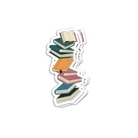 (3pcs) Books Flying Falling Sticker - Bookish Sticker - Book Lover Gift - Bookish Merch - Kindle Sticker - Smut Reader - Reading Lover - E-Reader - Ideal for Gifting - Bright and Vibrant Colors
