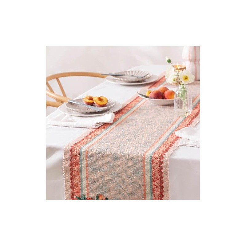 furn. Anemone Peaches Indoor/Outdoor Table Runner - Multi - 180