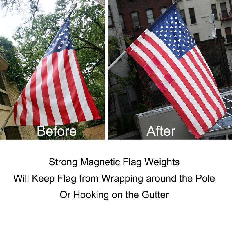 Magnetic Flag Weights for Bottom of Flag in Winds, Rubber