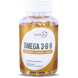 Omega 369 - Pescado  Linaza  Oliva  Pescado  Linaza  Oliva, 280 Softgels, 700 mg, Libre de Gluten y GMO                                               
