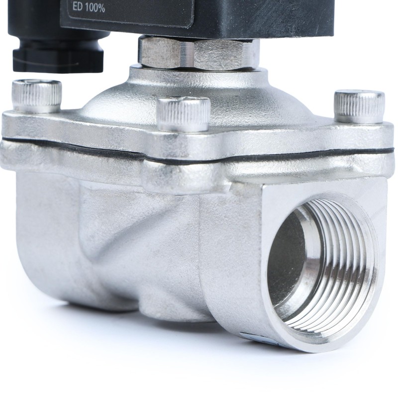 U.S. Solid 3/4" Stainless Steel Solenoid Valve - 110V AC,