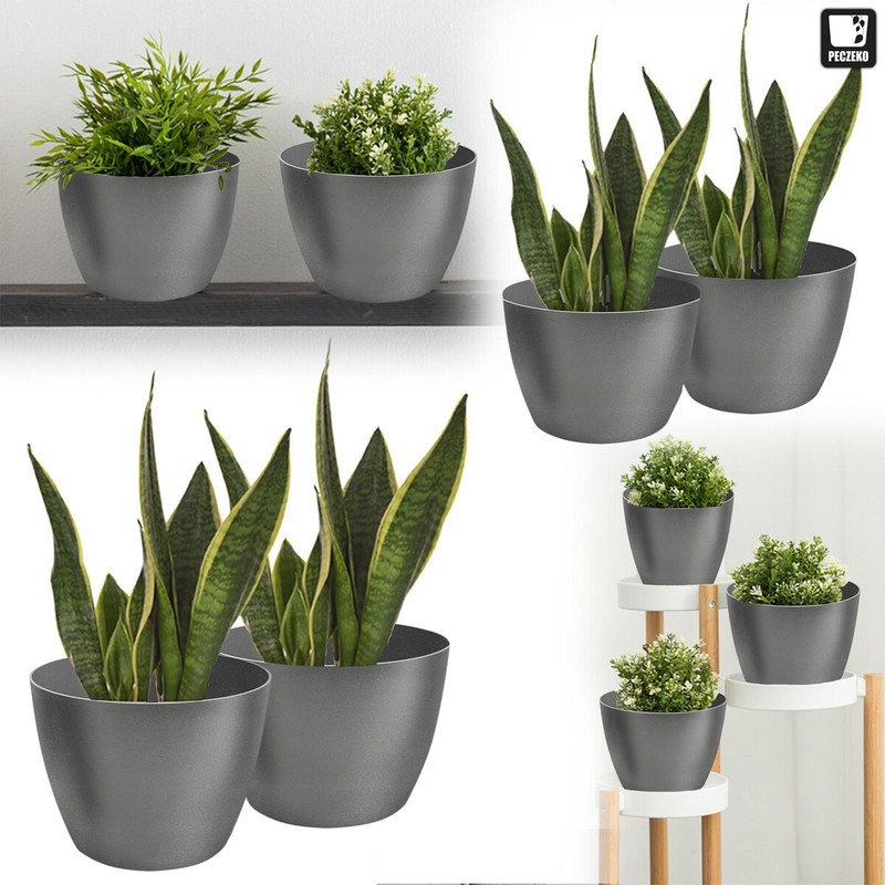 TULMERO Matte Flower Pot, Plastic Planter, Decorative Pot for Large
