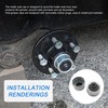 JDMSPEED 2pcs 1.98'' Trailer Axle Dust Cap Cup Grease Cover