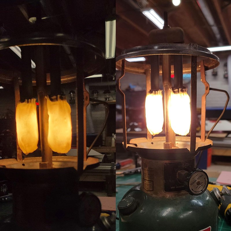 Supkeyer 20Pcs Lanterns Mantles Propane Lantern Mantles Gas Lamp Mantles