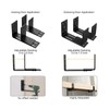 Door Barricade Brackets, Heavy Duty Adjustable Door Security Bracket Drop