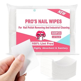 INFILILA Polish Remover Clip Set 20pcs Caps Soak Off Clips For Finger And 1000pcs Lintfree Wipes UV Gel Removal - Size: 1.53x2.36 Inch (Pack of 600)