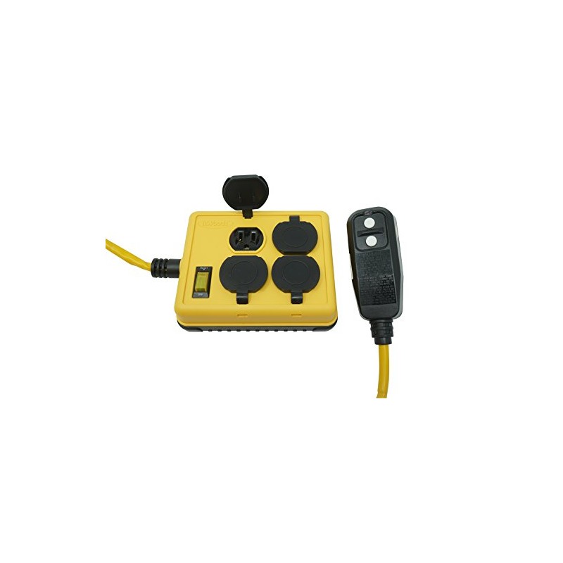 Woods 2516 Coleman Duplex Right Angle Quad Box with Gfci;