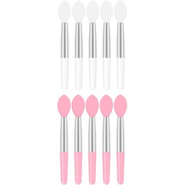 CHILDWEET Pinceles de Labios de Silicona Portátiles 10piezas, Aplicadores Desechables Cómodos y Prácticos para Maquillaje Profesional y Uso Familiar