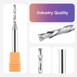 SpeTool 1/4 Inch Shank Up & Down Cut Spiral Router Bit, 1/8 Inch Cutting Diameter, Compression CNC Router Bits, 3/4 Inch Cutting Length for Wood Carving