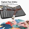 25 Pieces Paint Brush Set, Artist Professional Series, Synthetic Acrylic