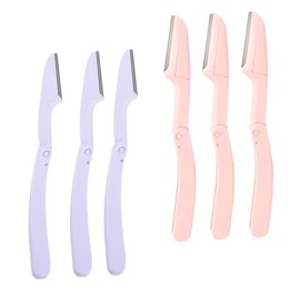 FRCOLOR Elegant Eyebrow Trimmer Kit 6pcs Portable Beauty Tool Stainless Steel Razor Shaper Perfect for Home Travel
