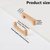 SYZOW Pack of 6 Cabinet Handles, Wooden Handles, Hole Spacing