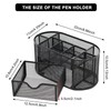 Cayxenful Mesh Desk Organizer Desktop Office Storage Multi-functional Pen Holder