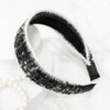 Burnaby Tweed Black Swan Hairband Wide Headband / 버나비 트위드