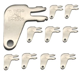 10 Ignition Keys, 8H-5306 8398 Master Disconnect Key Replacement Car Assessories Parts for Caterpillar, Perfect for Old Ignition