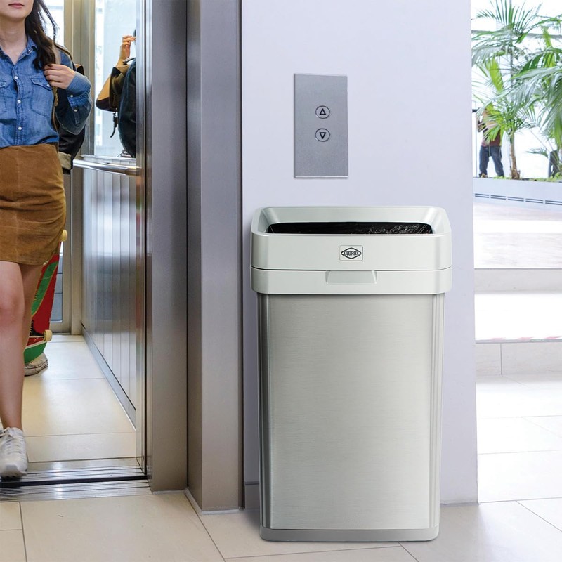 Clorox 13 Gallon Trash Can - 50L Slim Open Top