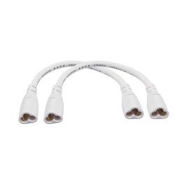 SinLoon T5 T8 LED Tube Connector Cable Wire 8.5inch Double Male to Male End Extension Cord for Integrated LED Fluorescent Tube Light Bulb Lamp Holder Socket(2-Pack 3Pin Male)