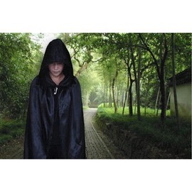 Sanshirou Market Event For Stage Costumes Dracula Ghost Cloak Hood Black, blk